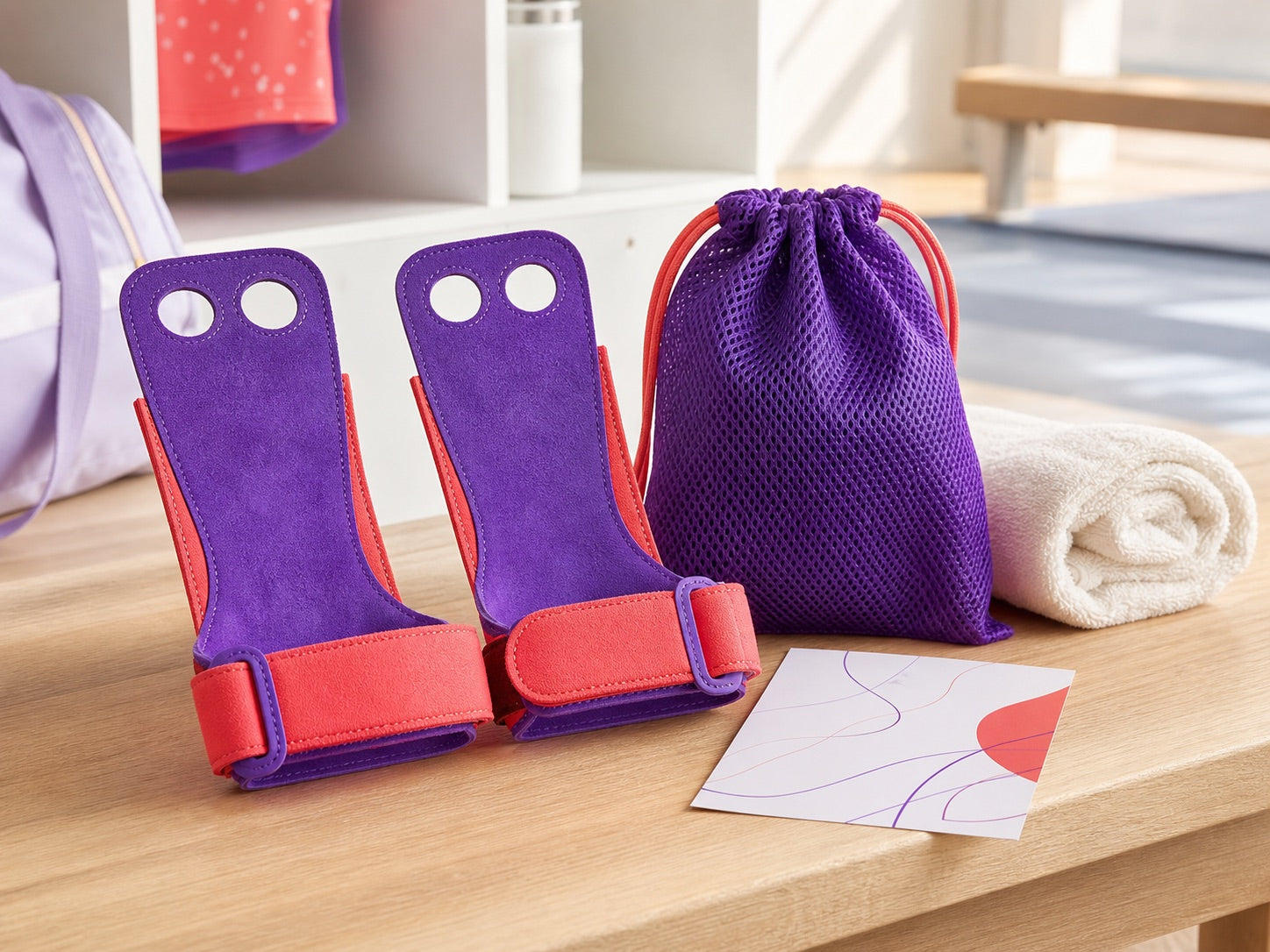 Calleras PAWSGRIP secándose al aire junto a la bolsa de guardado